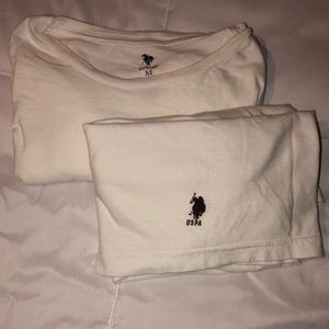 White polo shirts